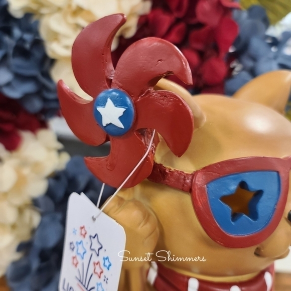 Patriotic Light up CAT Americana 4th of July Memorial Day Figurine Statue Decor - Picture 4 of 11